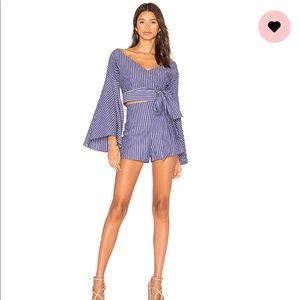 Fame & Partners Tops - Fame & Partners Indigo and White Poplin set Fame & Partners Tops - Fame & Partners Indigo and White Poplin set